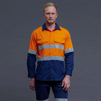 KingGee WorkCool 2 Hi Vis Reflective Long Sleeve Work Shirt K54880 - City Workwear