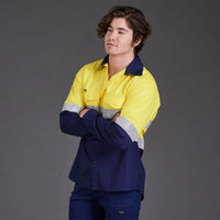 KingGee WorkCool 2 Hi Vis Reflective Long Sleeve Work Shirt K54880 - City Workwear