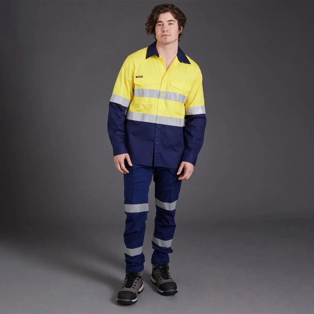 KingGee WorkCool 2 Hi Vis Reflective Long Sleeve Work Shirt K54880 - City Workwear