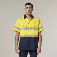Hard Yakka Short Sleeve Two Toned Hi Vis Shirt Y07754 - City Workwear