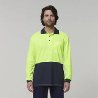 Hard Yakka Men's Long Sleeve  Polo Shirt Y19617 - City Workwear