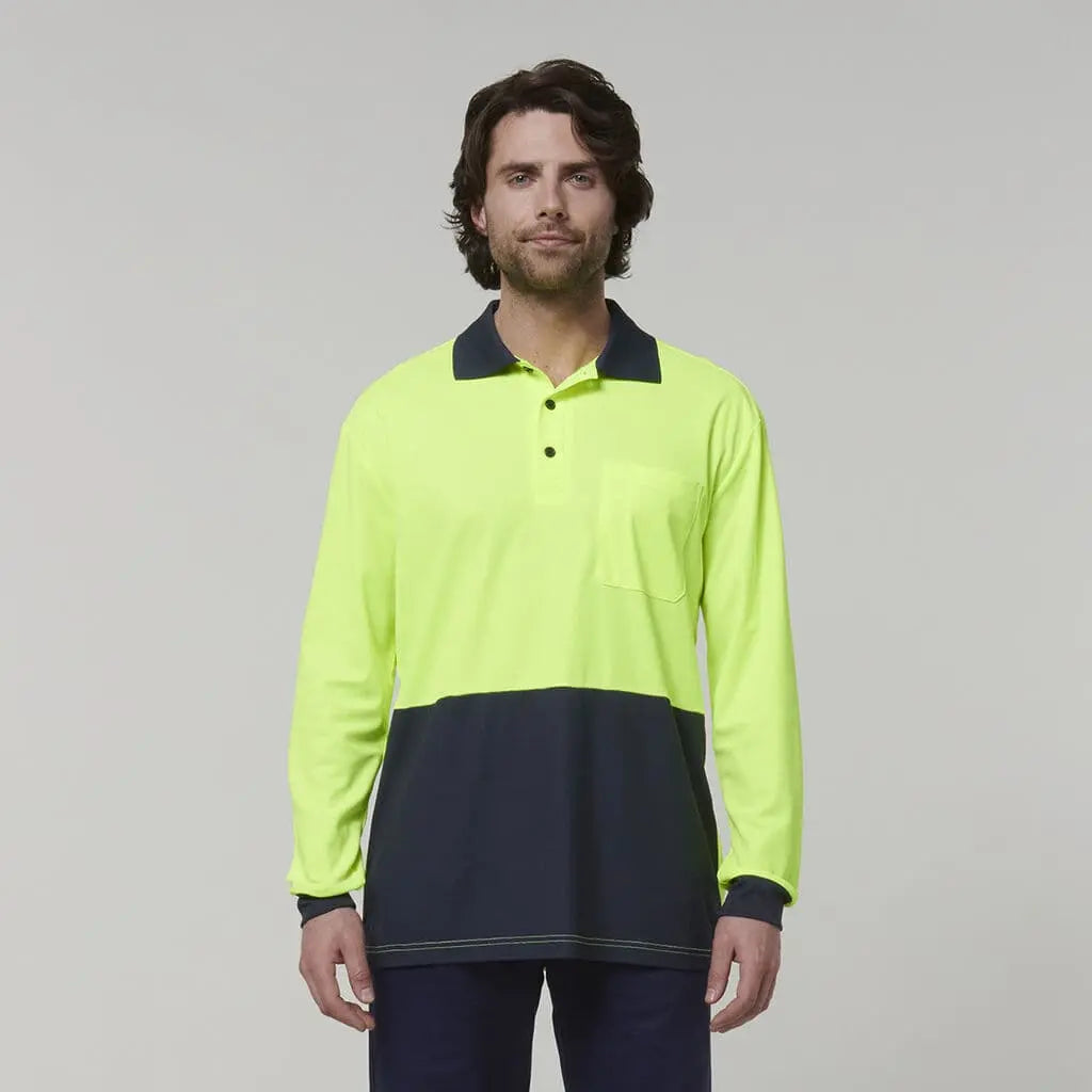 Hard Yakka Men's Long Sleeve  Polo Shirt Y19617 - City Workwear